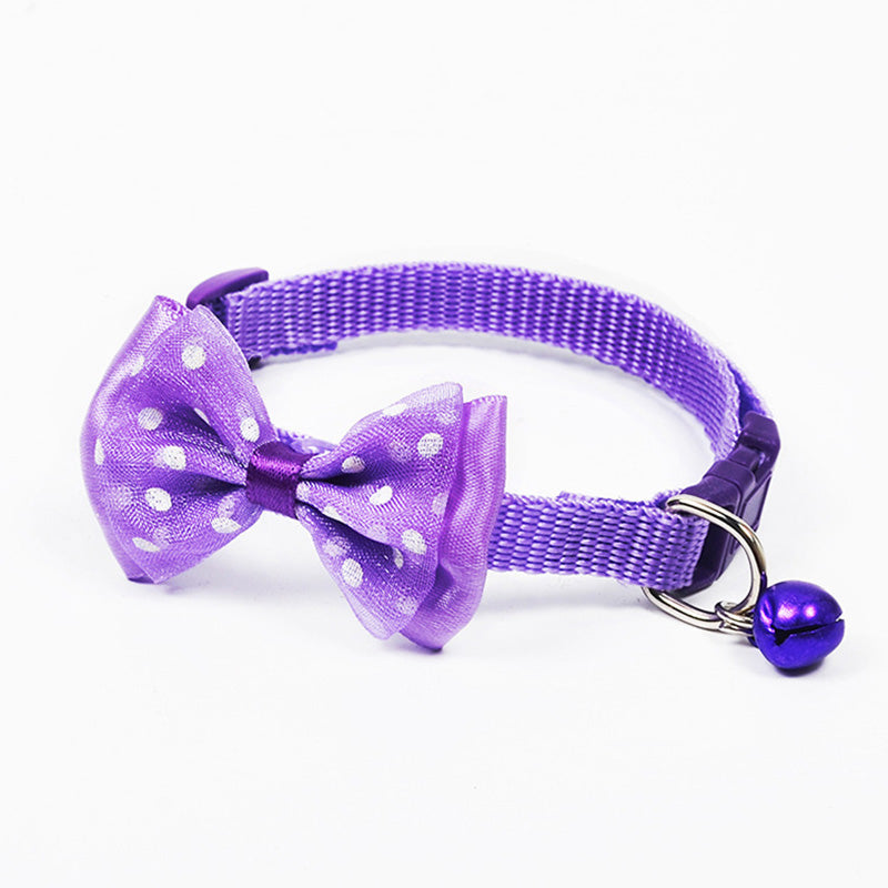 Adjustable Cat Collar with Bow