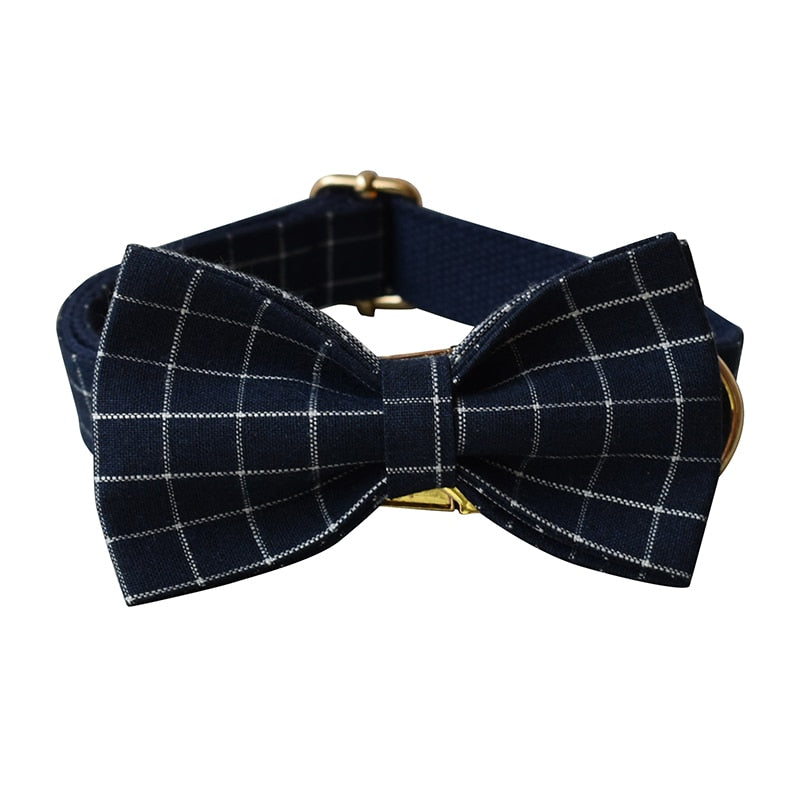 Dog's Personalized Plaid Collar