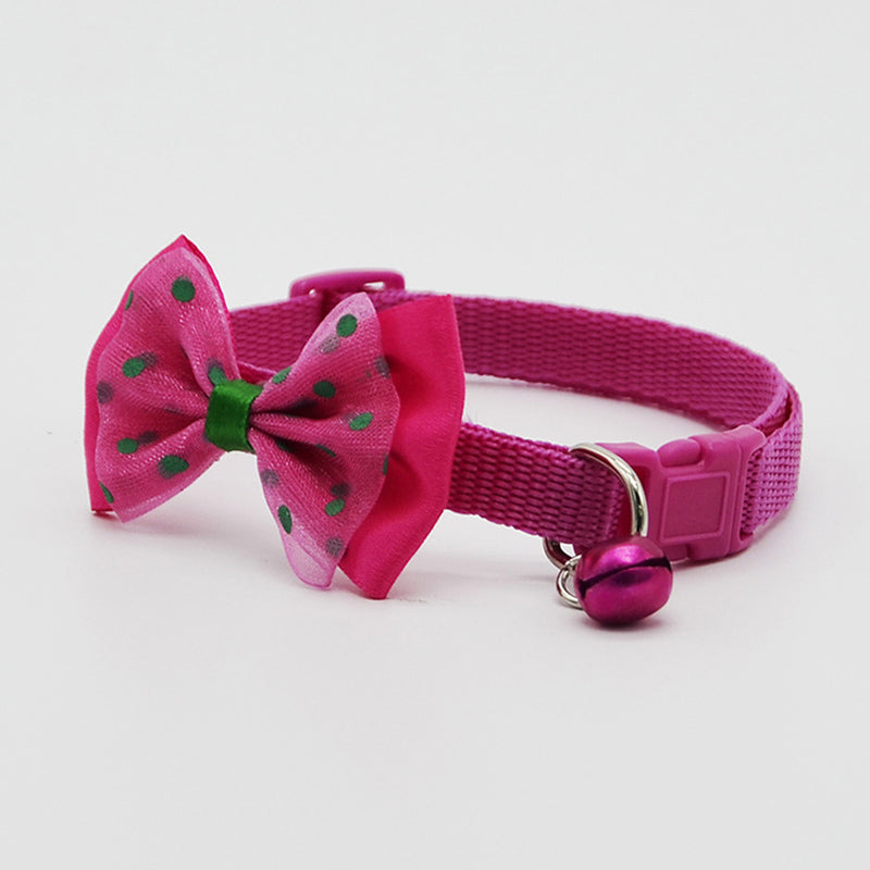 Adjustable Cat Collar with Bow